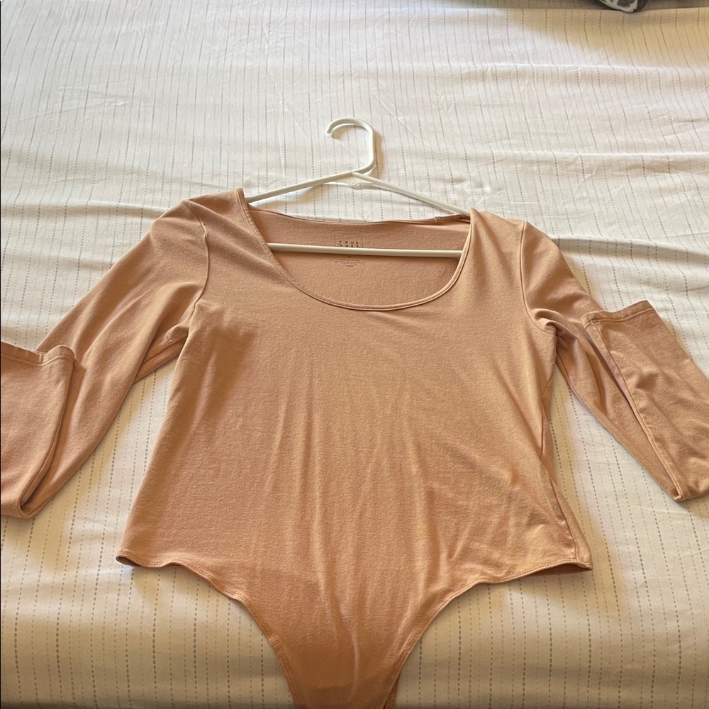 Lush Peach Long Sleeve Bodysuit